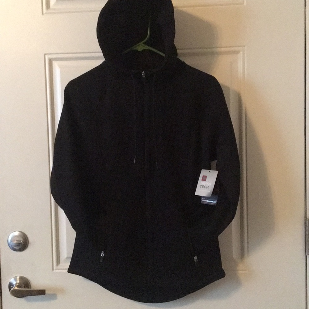 Black Waffle Knit Jacket